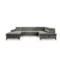 WOHNLANDSCHAFT Agnesa In Salvador - Grau, Holzwerkstoff/Textil (345/95/200cm) - Fun Möbel