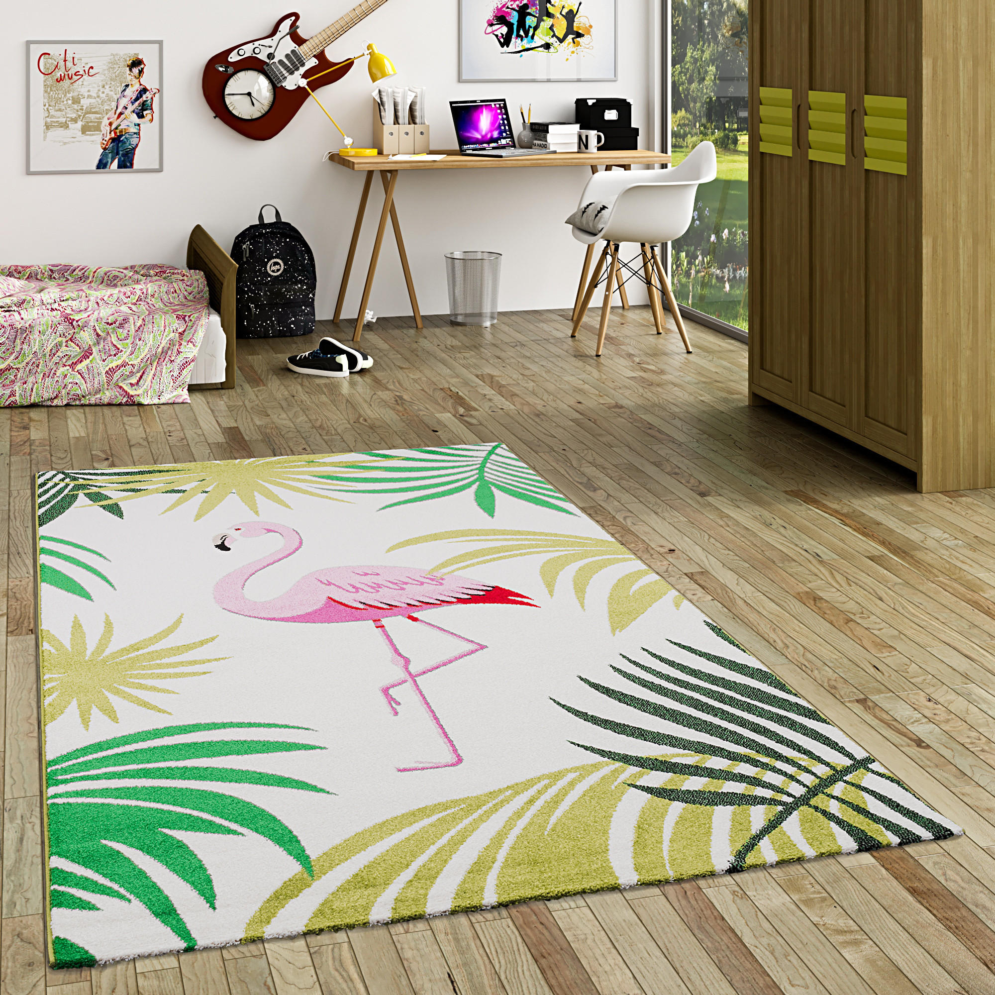 DESIGNER TEPPICH FARO TROPICAL FLAMINGO - Multicolor, Textil (140/200cm) - Pergamon