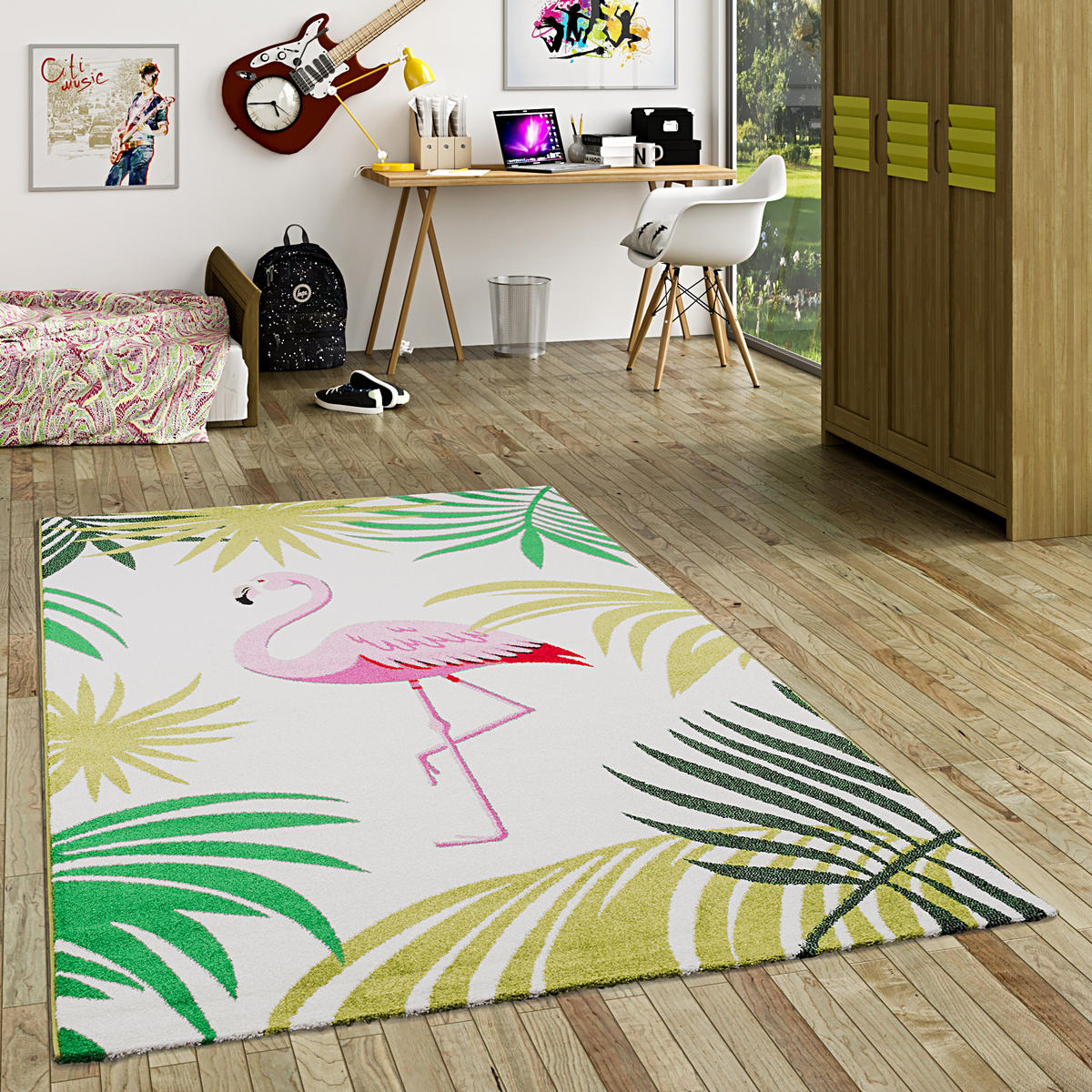 DESIGNER TEPPICH FARO TROPICAL FLAMINGO - Multicolor, Textil (160/230cm) - Pergamon