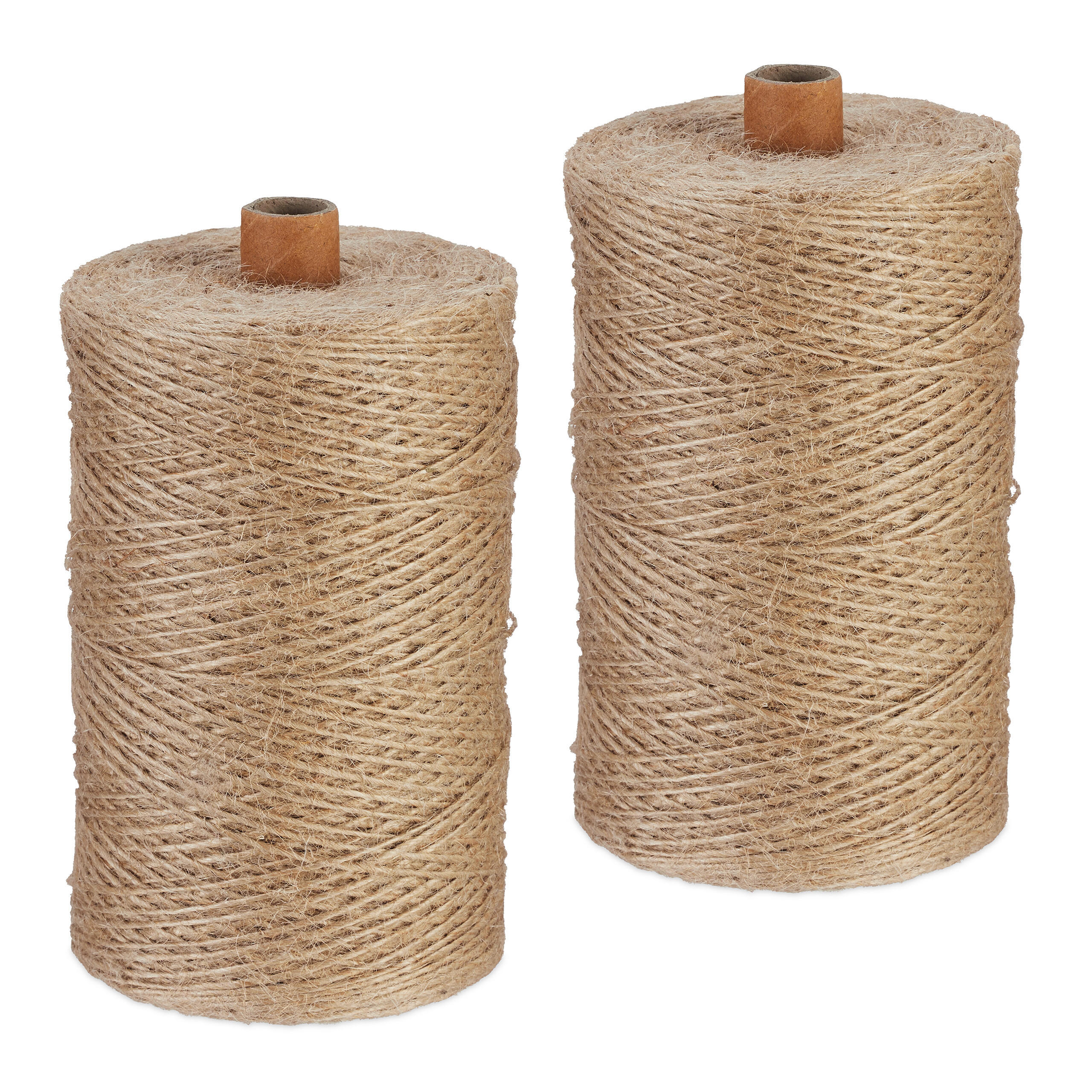 2XJUTESCHNUR - Hellbraun, Textil (8.5/8.5/14.5cm) - Relaxdays