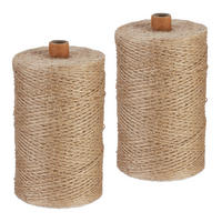 2XJUTESCHNUR - Hellbraun, Textil (8.5/8.5/14.5cm) - Relaxdays