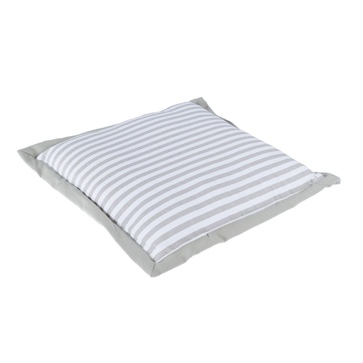 SITZKISSEN grau-weiß gestreift, 40/40/5 cm - Grau, Textil (40/40/5cm) - Homescapes