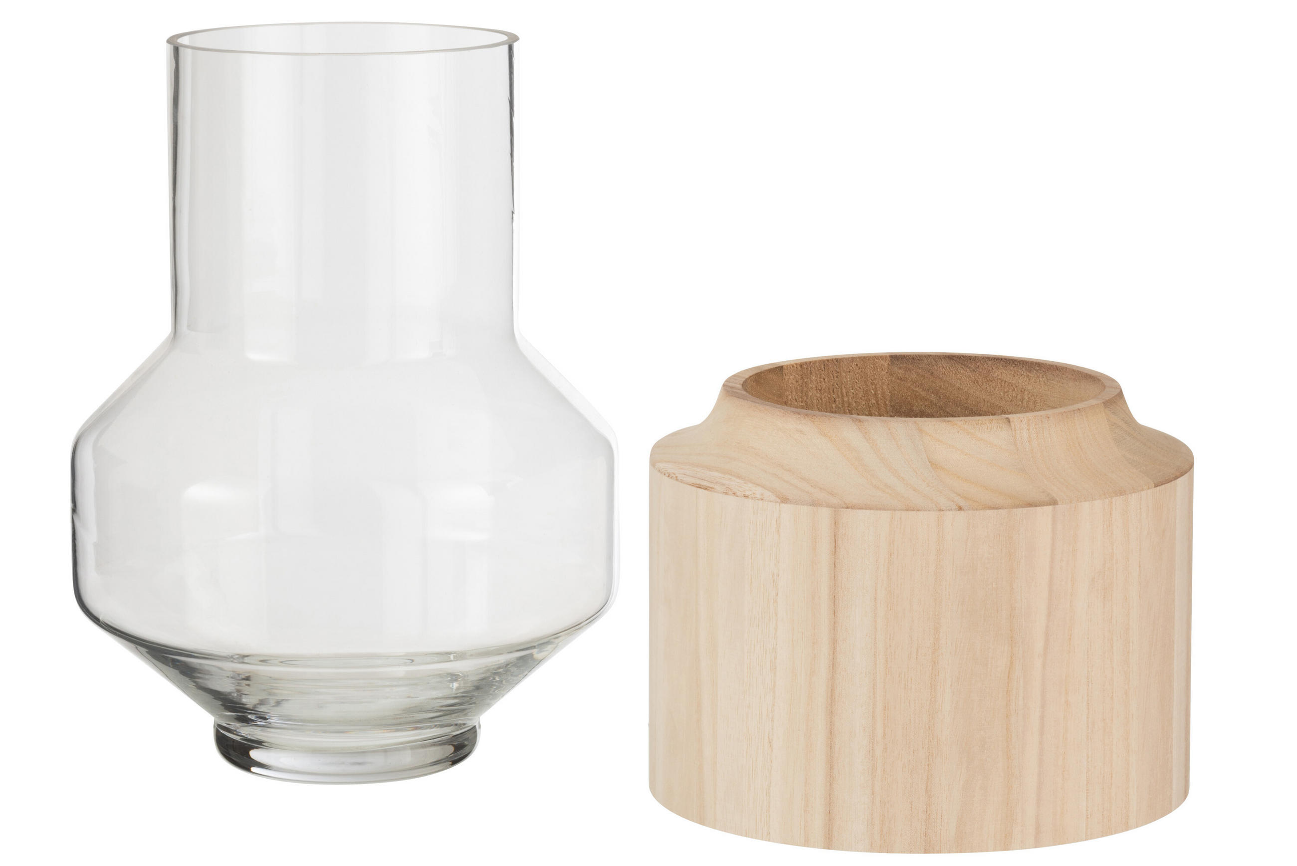 VASE WIPFELLICHT - Glas - Transparant - Ø 23 cm - Transparent, Glas (23/30.5cm) - J-Line