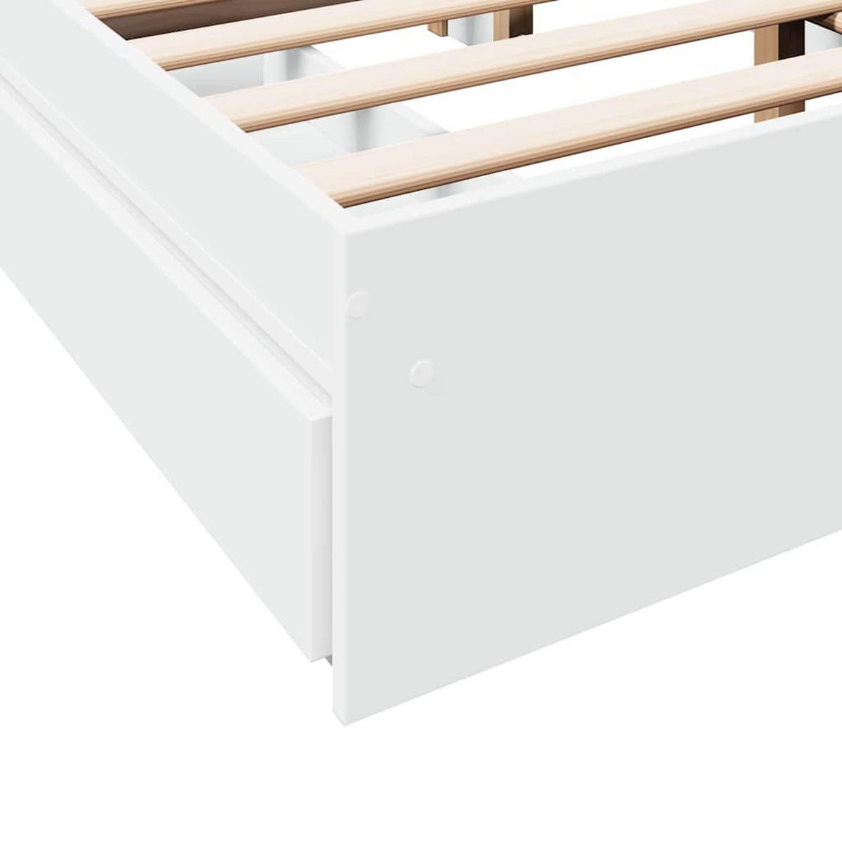 BETTGESTELL Mit Schubladen Weiss 120/200 Cm Holzwerkstoff - Weiß, Holzwerkstoff (120/200cm) - vidaXL