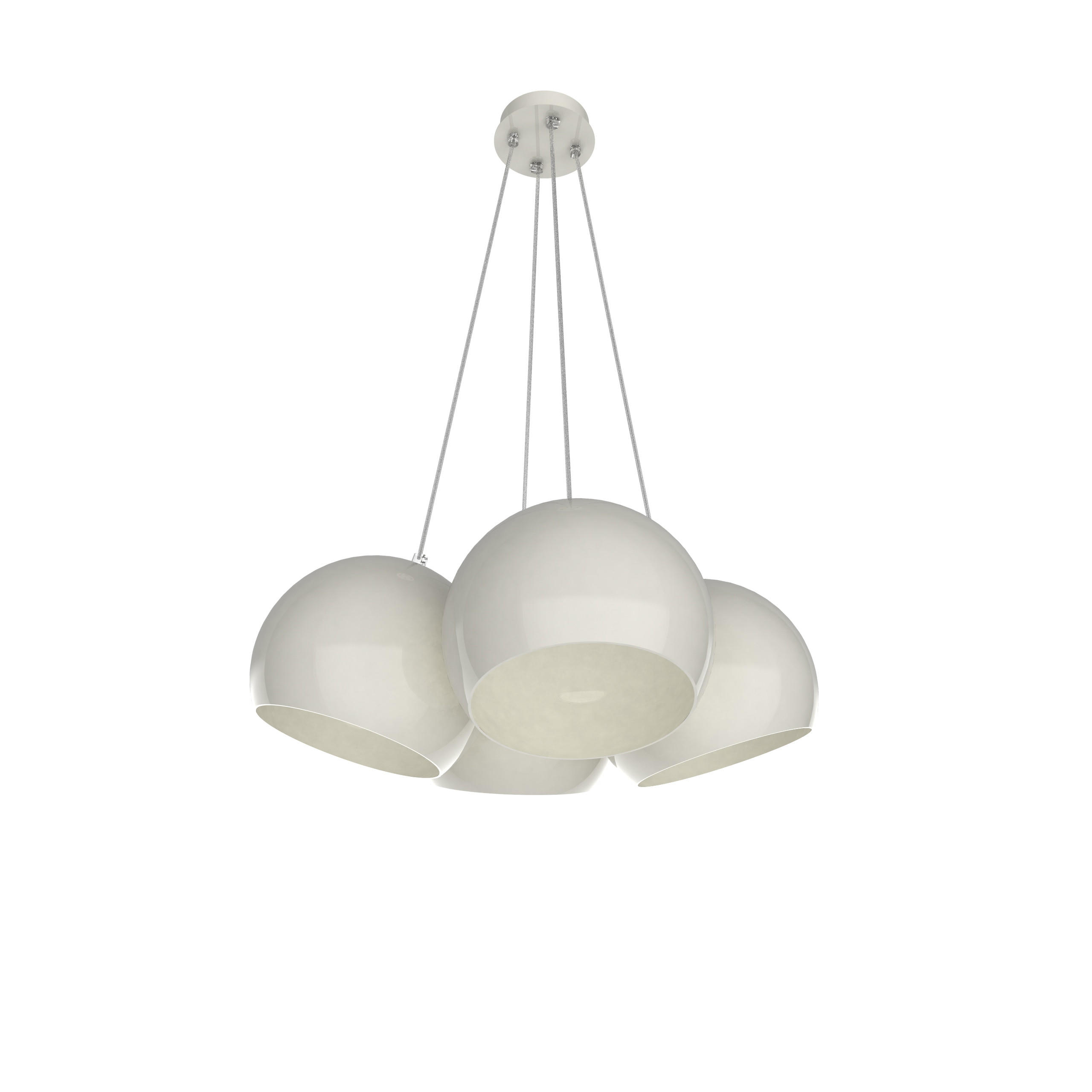 HÄNGELEUCHTE - Weiß Hochglanz, Metall (25/25/20cm) - Lumicom