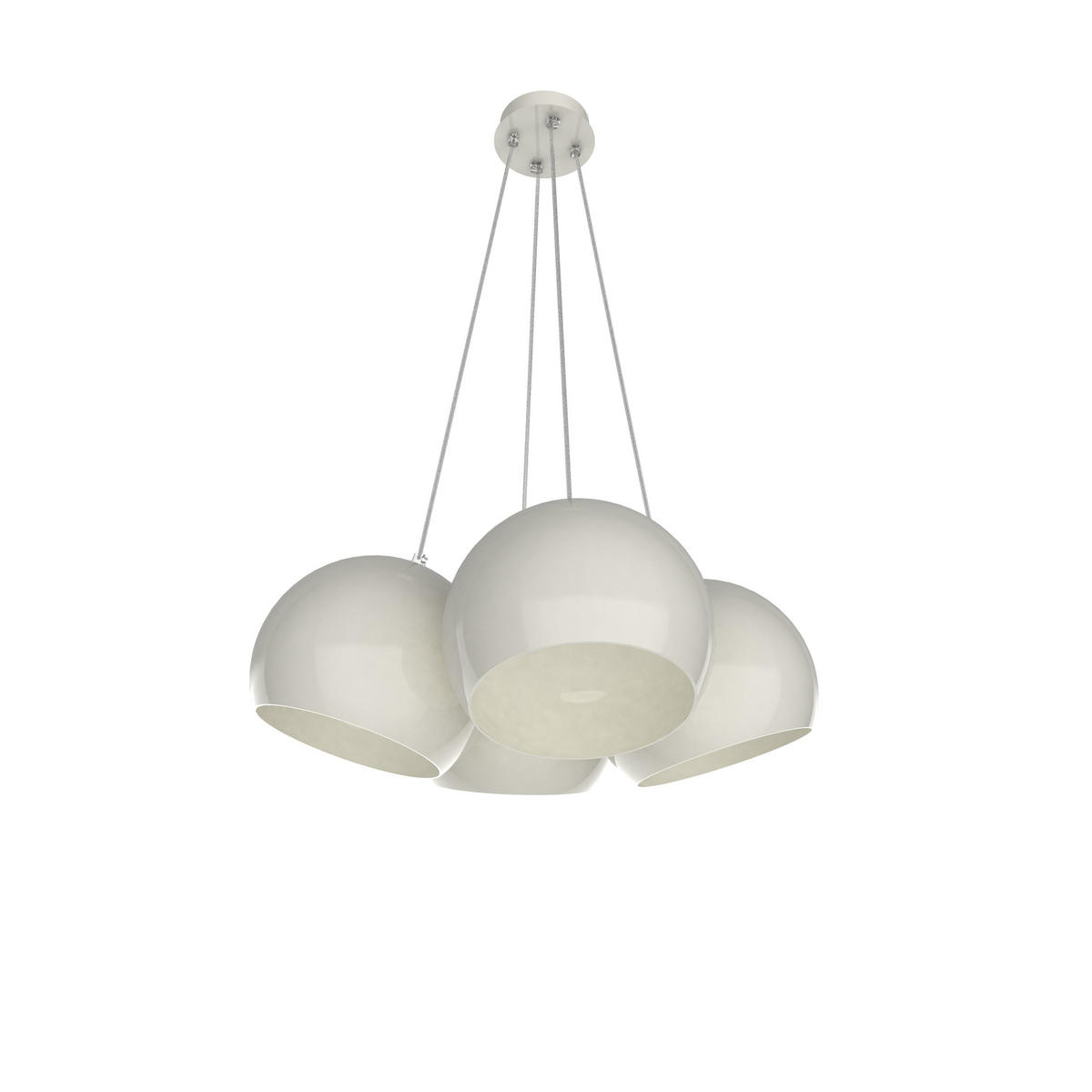 HÄNGELEUCHTE - Weiß Hochglanz, Metall (25/25/20cm) - Lumicom