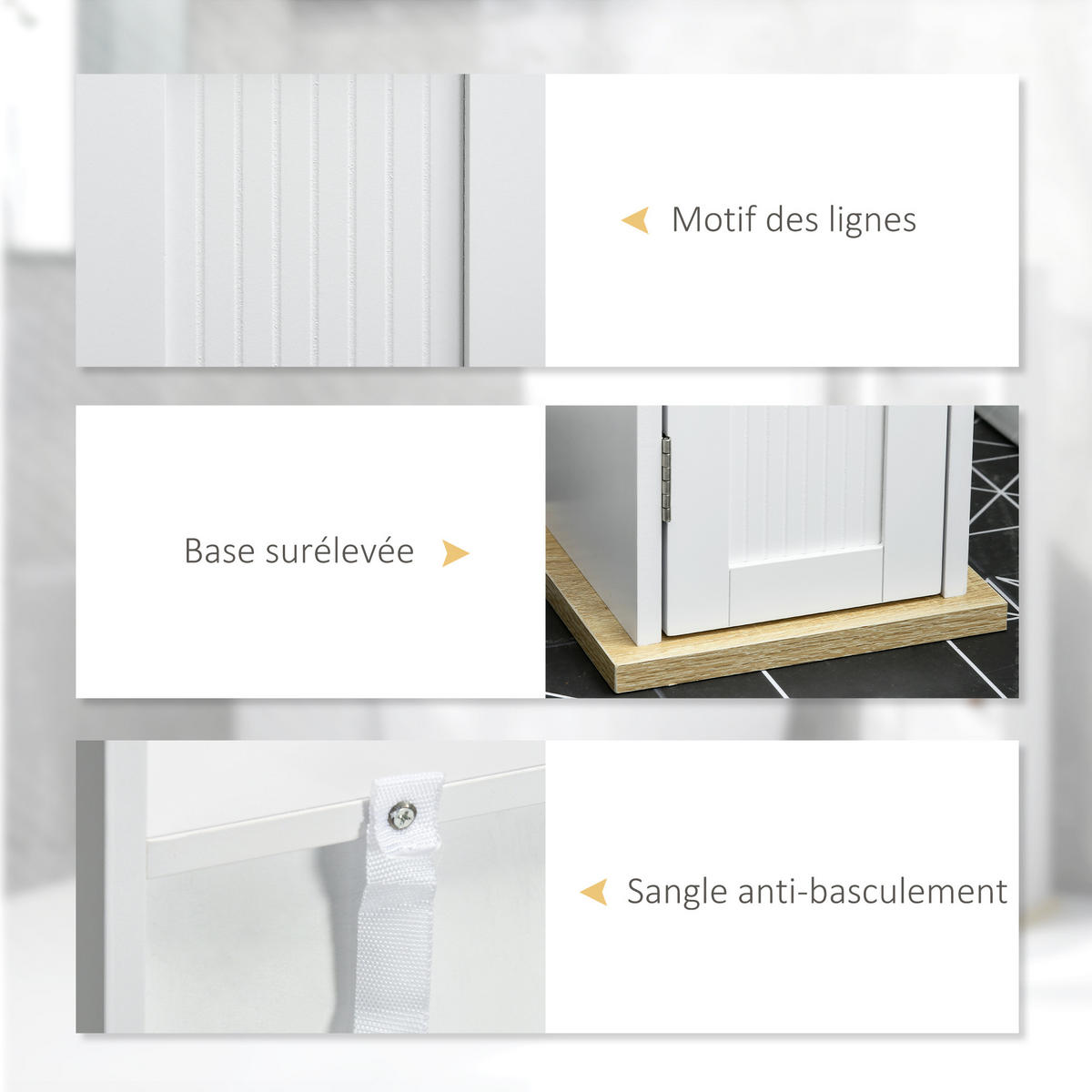TOILETTENPAPIERHALTER DE-12377 mit schrank 20/20/80 cm Weiß - Weiß, Holzwerkstoff (20/80/20cm) - ComfortXL