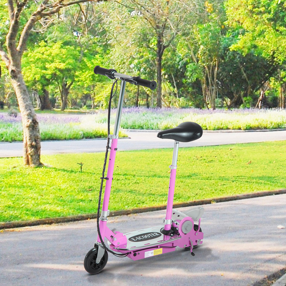 ELEKTROTROLLER DE-16929 120 W klappbar mit Sitz Rosa - Pink, Metall (75/37/98cm) - ComfortXL