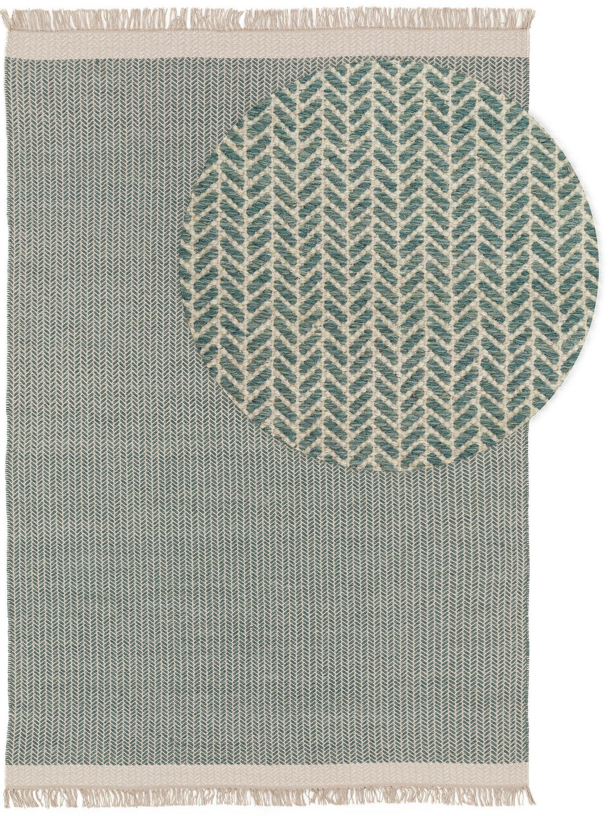 WOLLTEPPICH Kim Mint 200x300 cm - Mintgrün, Textil (200/300cm) - benuta Pure