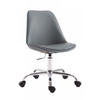 DREHSTUHL Lederlook Grau - Chromfarben/Grau, Textil/Metall (48/81/54cm) - CLP