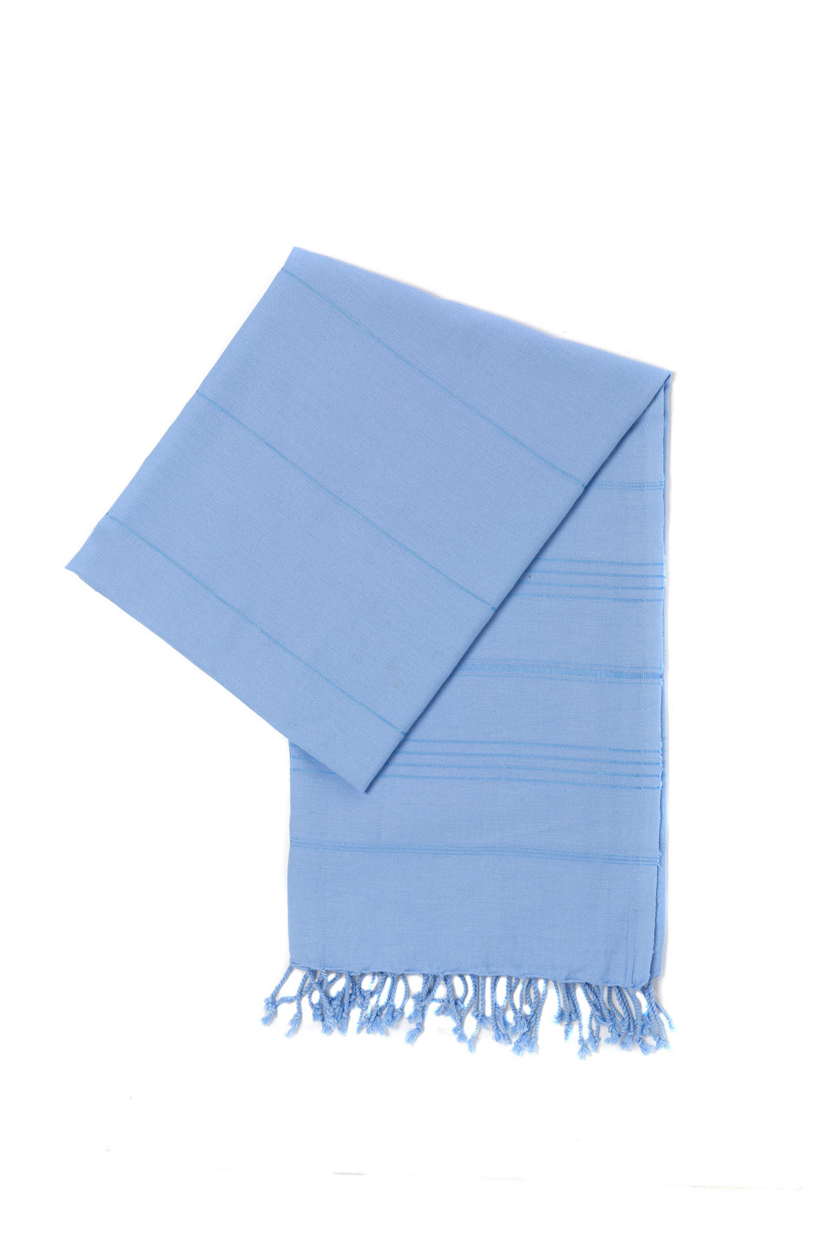 UNIFARBE Blau Strandtuch Hamamtuch Saunatuch für Babys geeignet 100%Baumwolle - Blau, Textil (100/180cm) - Villa Möbel