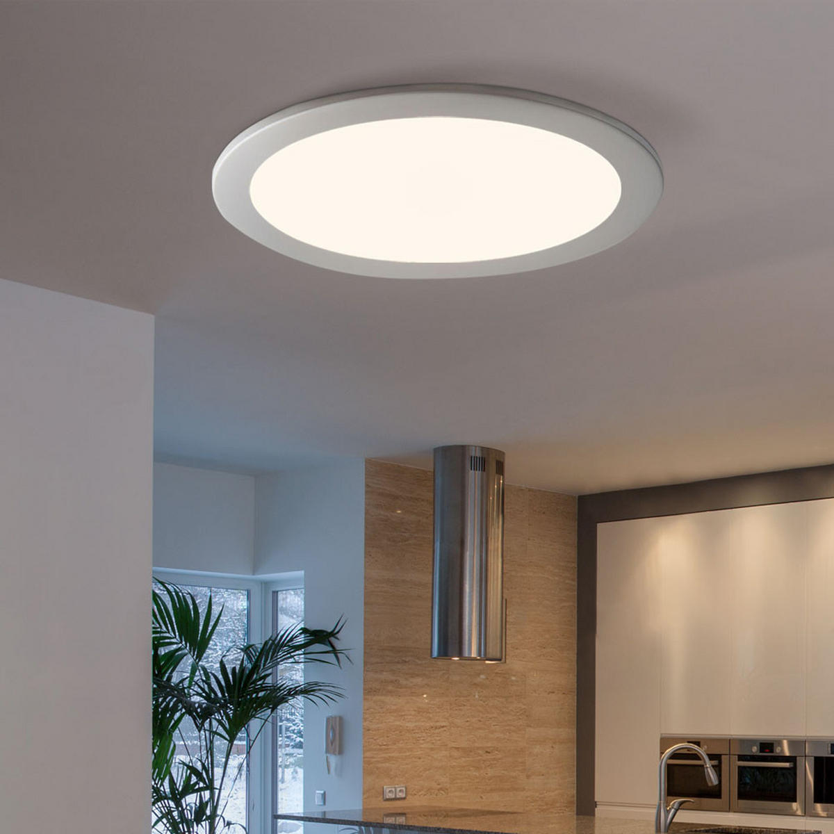 LED EINBAU PANEL Weiß 30 cm - Weiß, Metall (30/30/1.2cm)