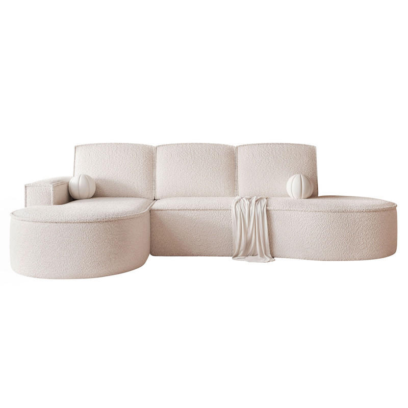 ECKSOFA SOFIA mit Schlaffunktion und Bettkasten Weiß - Weiß, Holzwerkstoff/Kunststoff (277/157cm) - Idohome