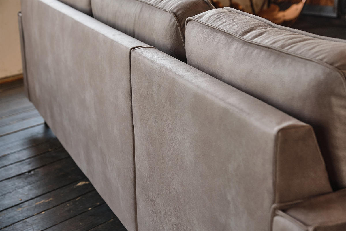 ECKSOFA VILNIUS Anthrazit Kunstleder - Anthrazit/Schwarz, Leder/Textil (286/170cm) - KAWOLA