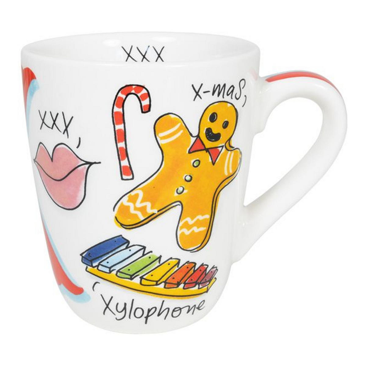 BECHER Liebesbrief X in Bunt - 350 ml - Multicolor, Keramik (0.35L) - Blond Amsterdam
