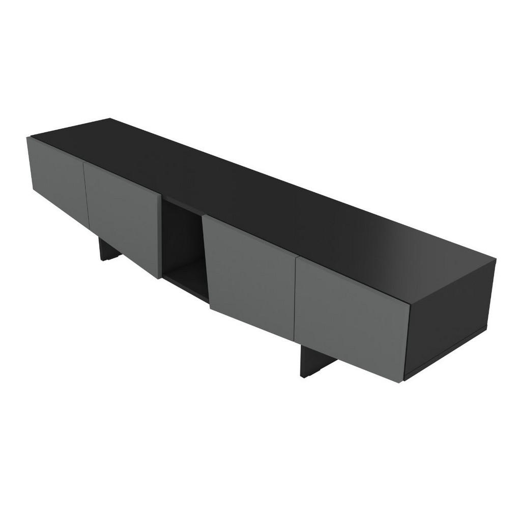 Thumbnail - Skandica Lowboard, Grau, Holzwerkstoff, Formgebogen, 200.2x43.8x41.8 cm, Wohnzimmer, Wohnwände, Lowboards, Lowboards ste...