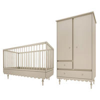SOBA ZA BEBE 2-dijelniBabushka Oliva - zelena, drvni materijal (145/99/75cm) - Petits-meubles