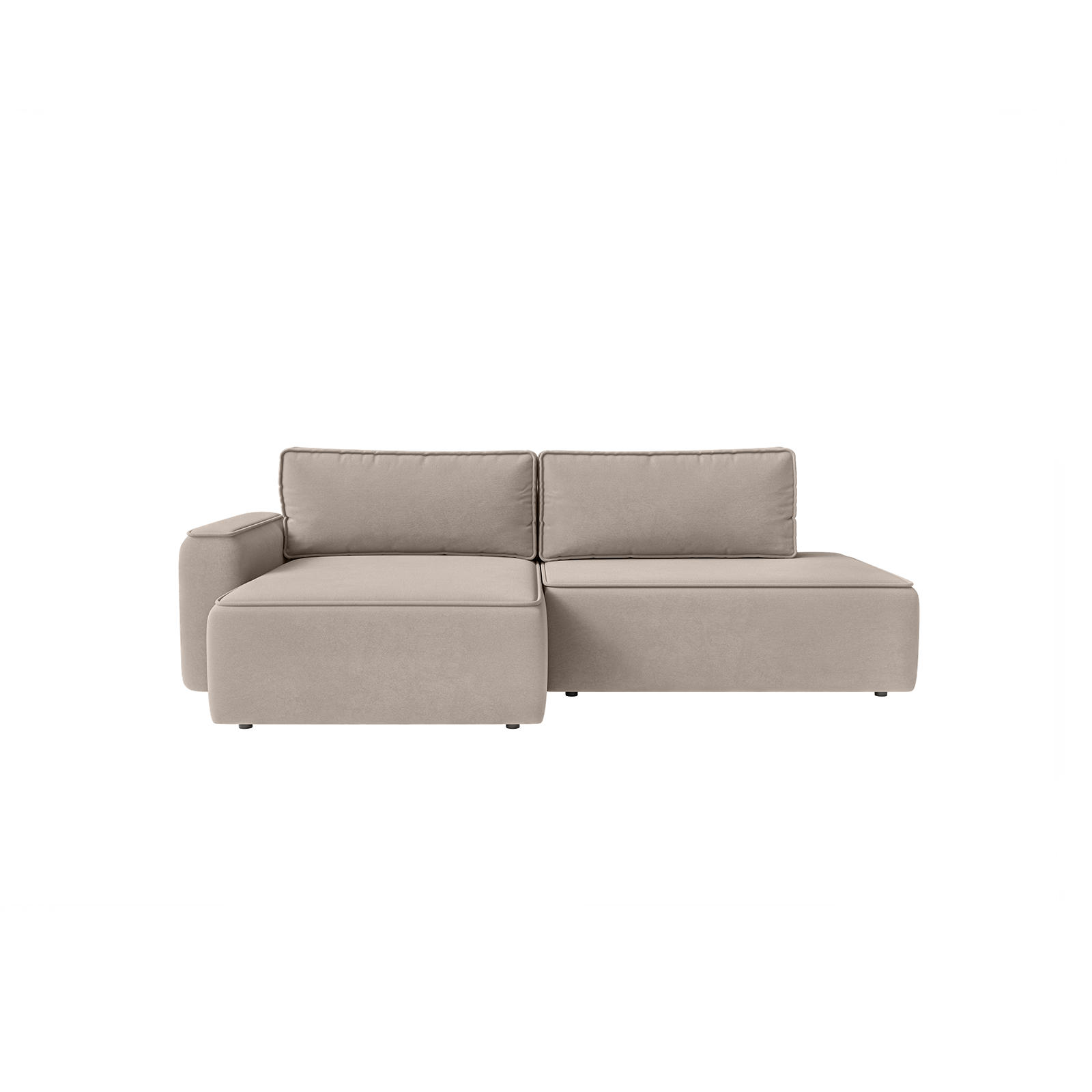 ECKSOFA Sarro mit Schlaffunktion, Taupe - Taupe, Textil (165/260cm) - Fedve