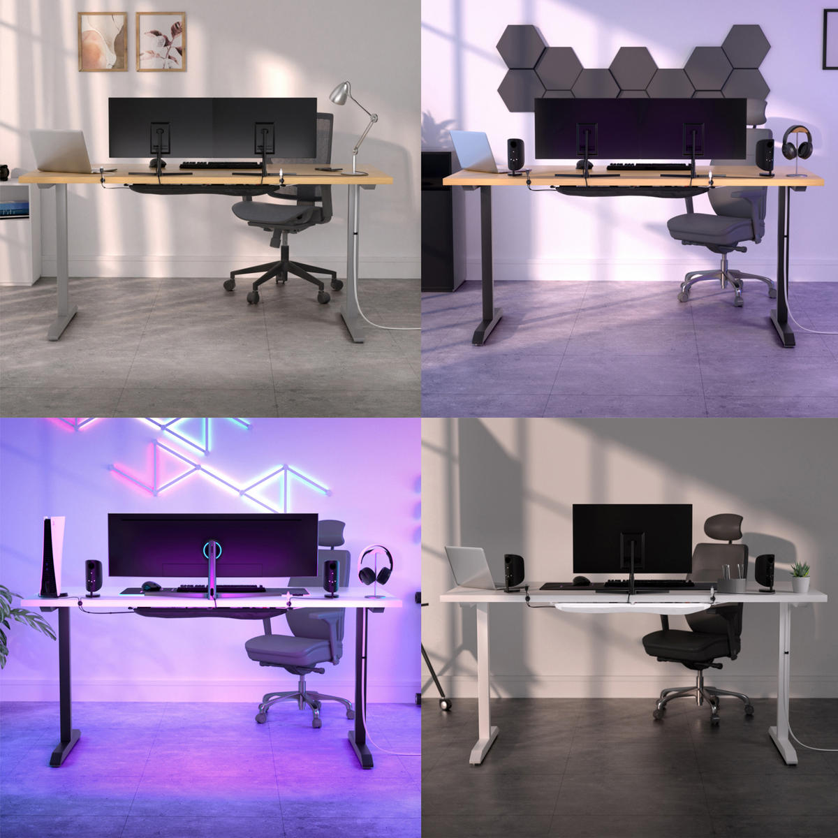 KABELMANAGEMENT Netz für den Schreibtisch, schwarz - Schwarz, Kunststoff (24/63.5/0.25cm) - Ultimate Setup