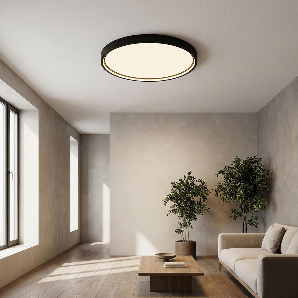 LED DECKENLEUCHTE Metall Grau - Grau, Metall (45/45/4.5cm) - Wofi