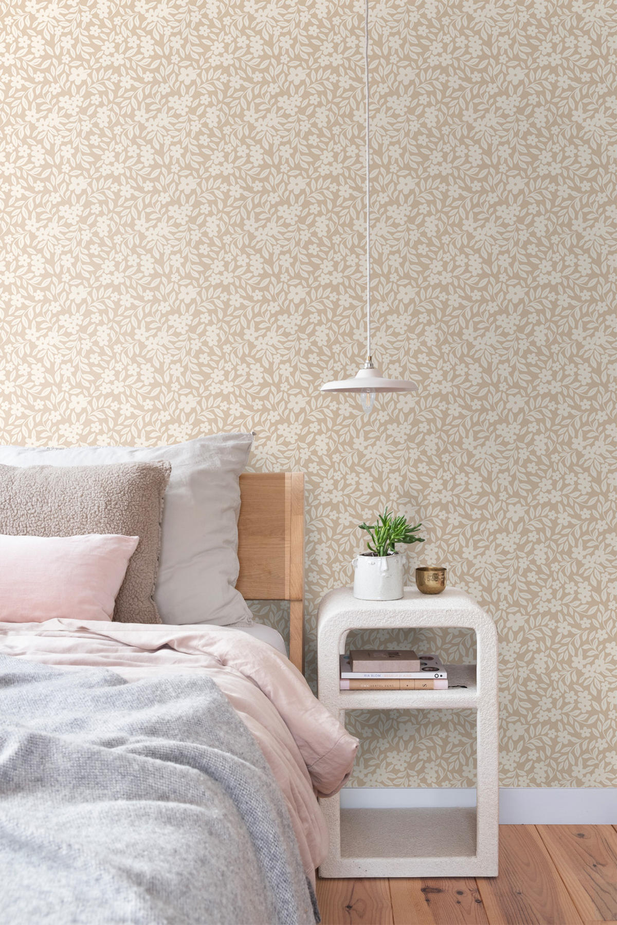 TAPETE Blumen 50 x 900 cm - Beige, Papier (50/0.1cm) - ESTAhome