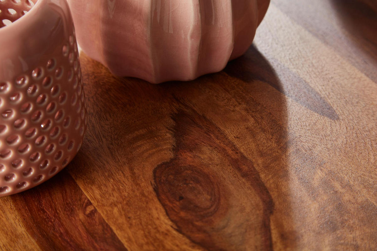 BEISTELLTISCH Set – 2-teilig Massivholz rustikal Landhausstil - Braun, Holz (60/60/54cm) - KADIMA DESIGN