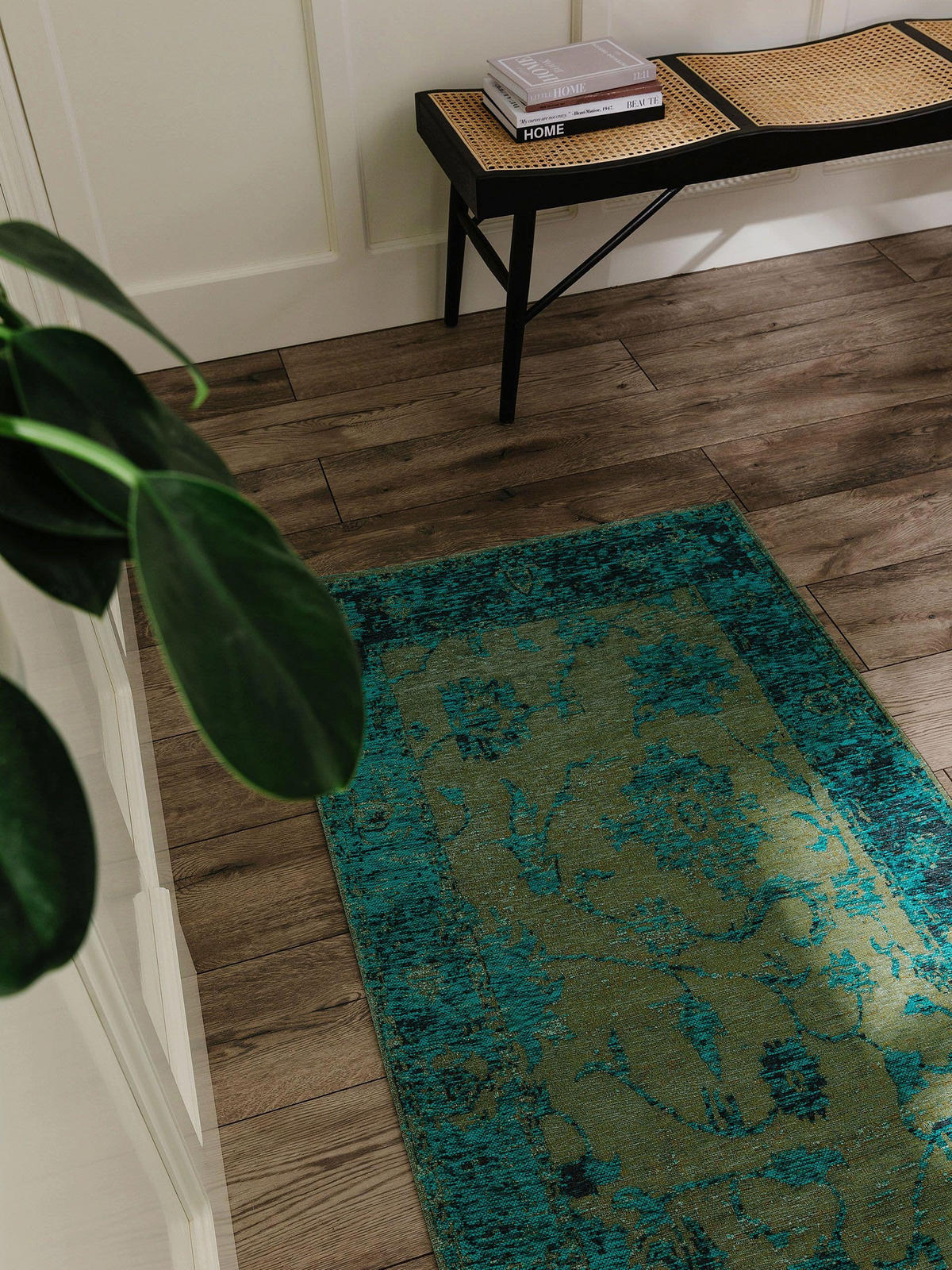 LÄUFER Frencie Türkis 80x250 cm - Türkis, Textil (80/250cm) - benuta Nest