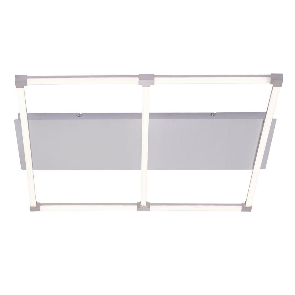 LED DECKENLEUCHTE ANNE Weiß Silber - Weiß, Metall (77.8/74.2/7cm)