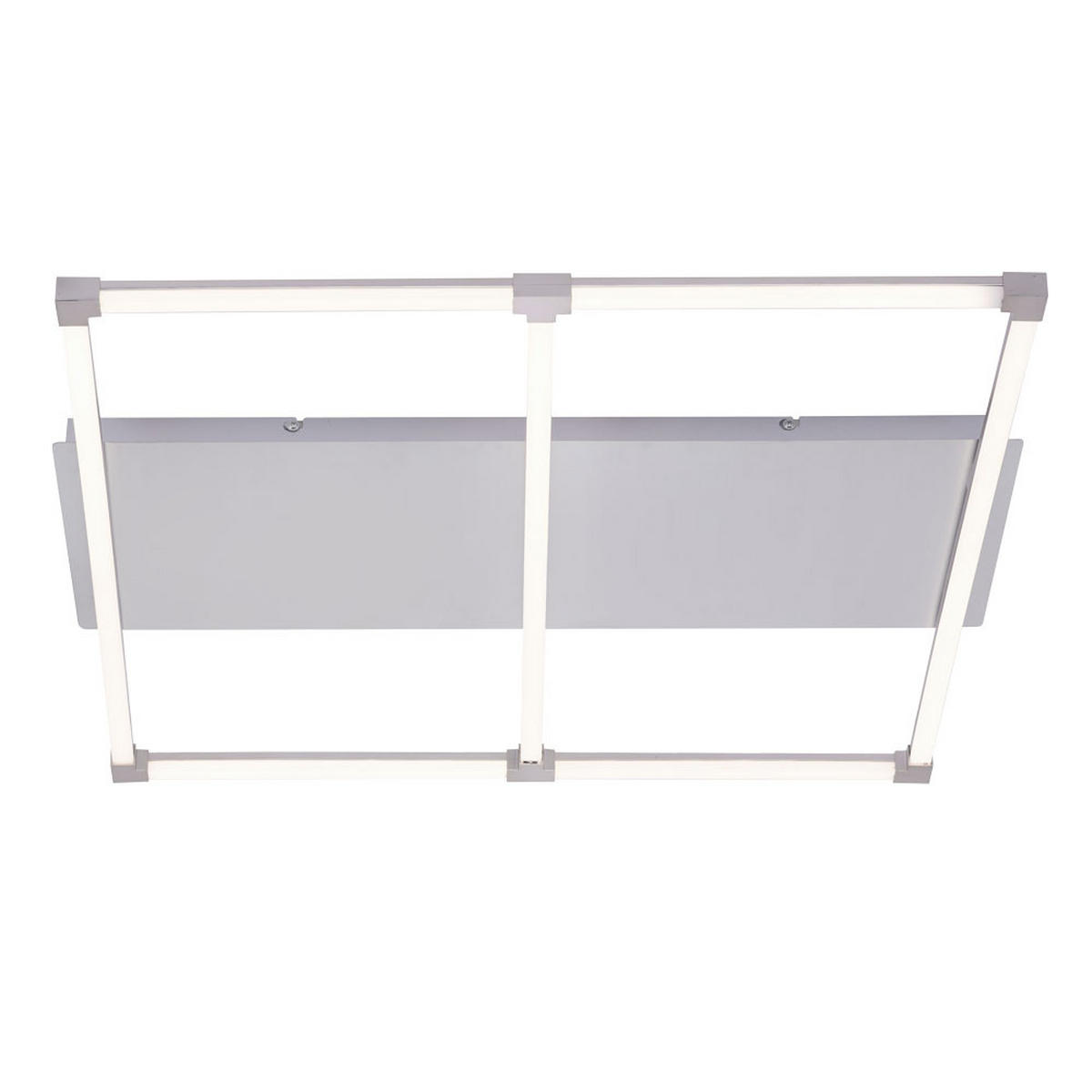 LED DECKENLEUCHTE ANNE Weiß Silber - Weiß, Metall (77.8/74.2/7cm)