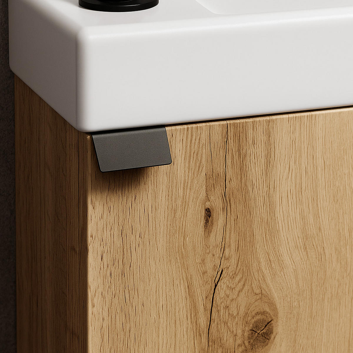 GÄSTE-WC-MÖBELSET Apollo 2 Teile Eiche - 40 x 22 x 68 cm - Eichefarben, Holz (40/68/22cm) - Badplaats