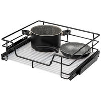 TELESKOPSCHUBLADE, schwarz, Metall - Schwarz, Metall (57/14/44cm) - bremermann