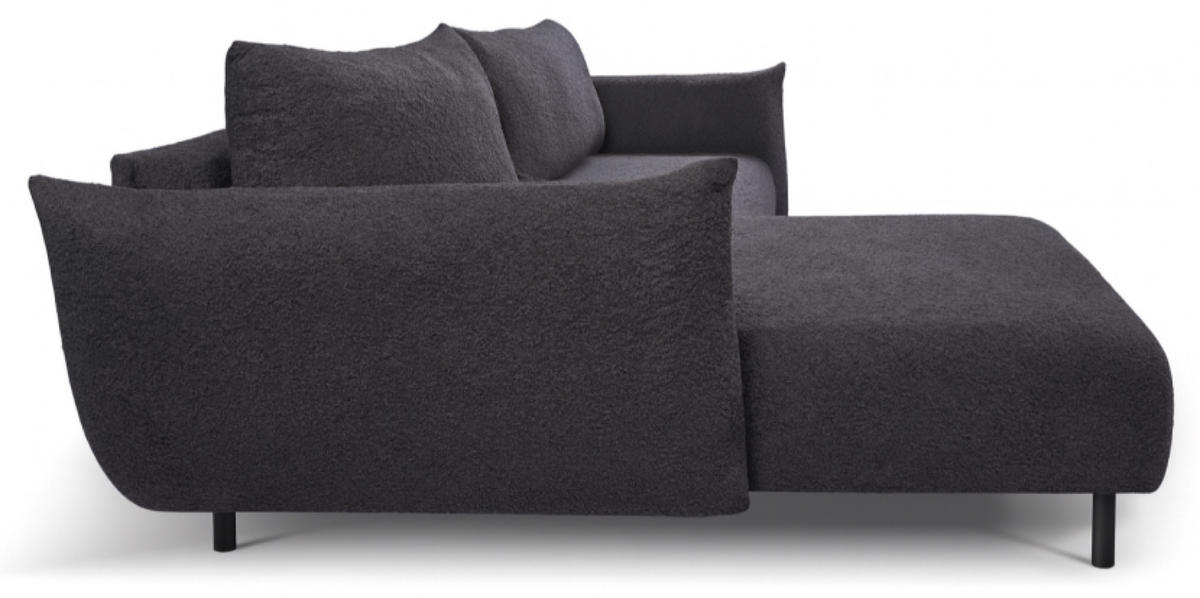 ECKSOFA Grafit DELI Mit Schlaffunktion Links - Graphitfarben, Textil (257/171cm) - Sepro Meble