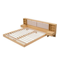 POLSTERBETT 180/200 cm mit Stauraum-Kopfteil, USB-Anschluss und Schubladen, Natur - Naturfarben, Holzwerkstoff (180/200cm) - Redom