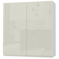 HÄNGESCHRANK Florence W4/90 Weiß / RAL 1013 perlweiß HG 90 / 32,5 / 96cm - Weiß Hochglanz/Weiß, Holz/Holzwerkstoff (90/96/32.5cm) - Feldmann-Wohnen