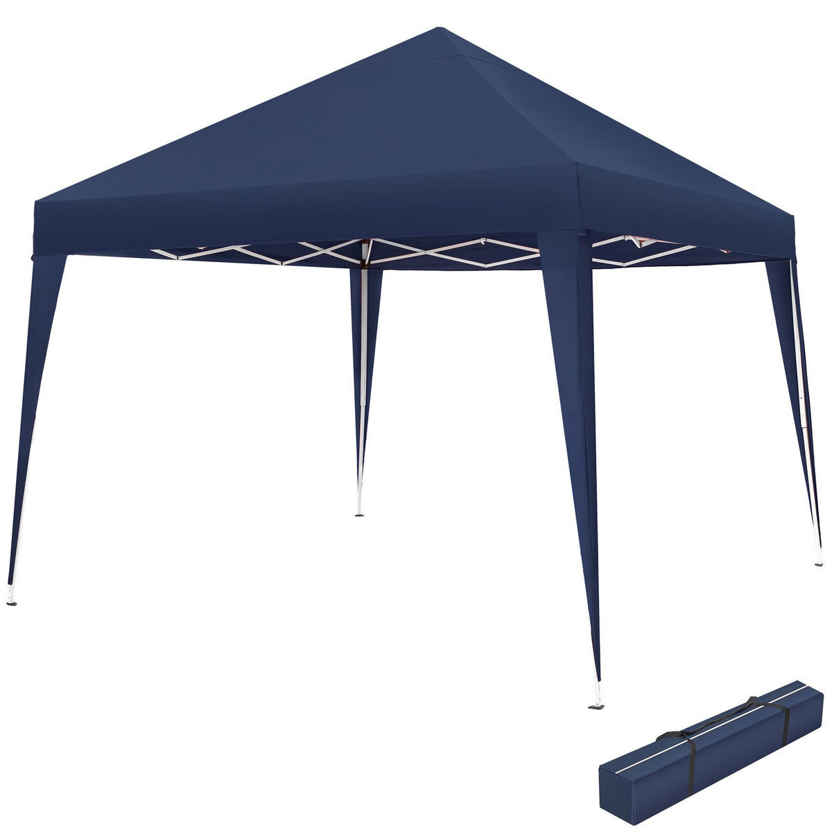 PAVILLON Linosa,inklusive Spannseile, Heringe und Tragetasche,blau - Blau, Kunststoff (300/255/300cm) - tectake