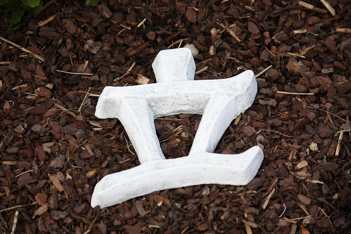 STEINFIGUR Garten- und Wanddeko Chinesische Schriftzeichen 3er Set frostfest - Grau, Stein (16/3/17cm) - stoneandstyle