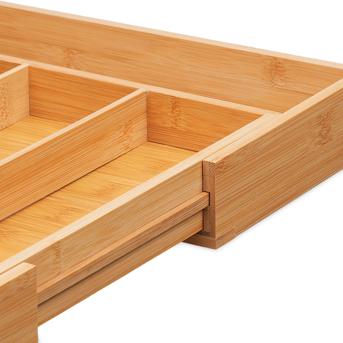 BESTECKKASTEN - Hellbraun, Holz/Holzwerkstoff (50.5/5/44.5cm) - Relaxdays