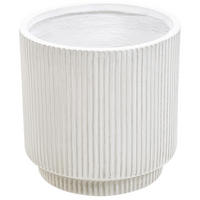 BLUMENTOPF Weiß Daria - Weiß, Naturmaterialen (30cm) - Beliani