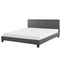BETT 180/200cm Grau Poitiers - Grau, Textil (180/200cm) - Beliani