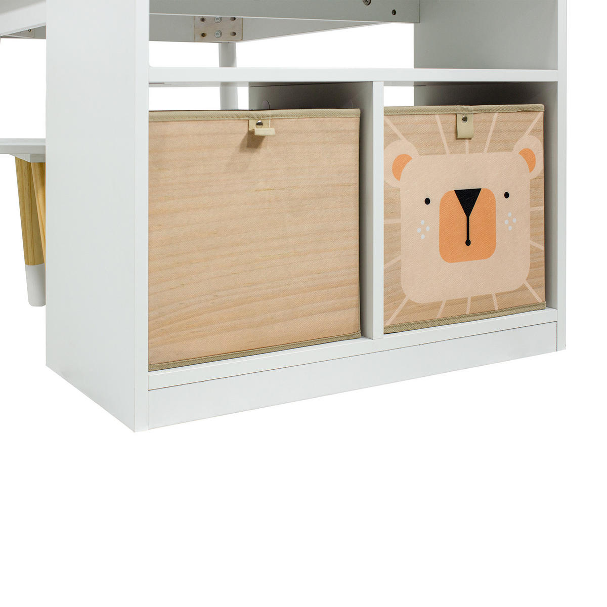 KINDERTISCH UND STÜHLE Weiß 90/60/53 2er-Set - Weiß, Holz (90/53/60cm) - Mobili Rebecca