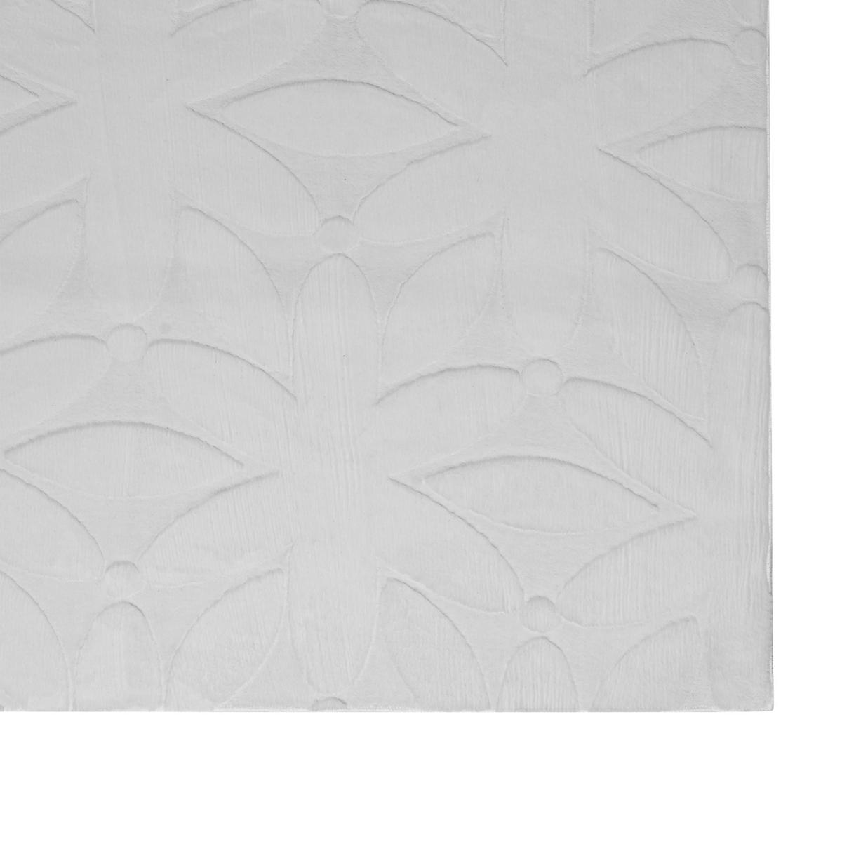TEPPICH Hellgrau 160/160 cm Hood - Hellgrau/Grau, Textil (160/160cm) - Beliani