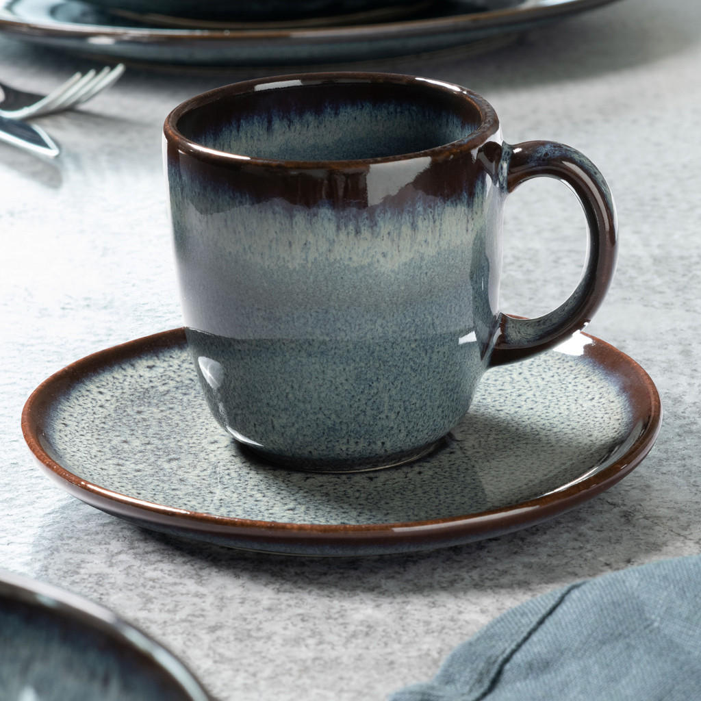 KAFFEETASSEN Lave Gris 190 ml 6er Set - Grau, Keramik (0.19L) - like.Villeroy & Boch