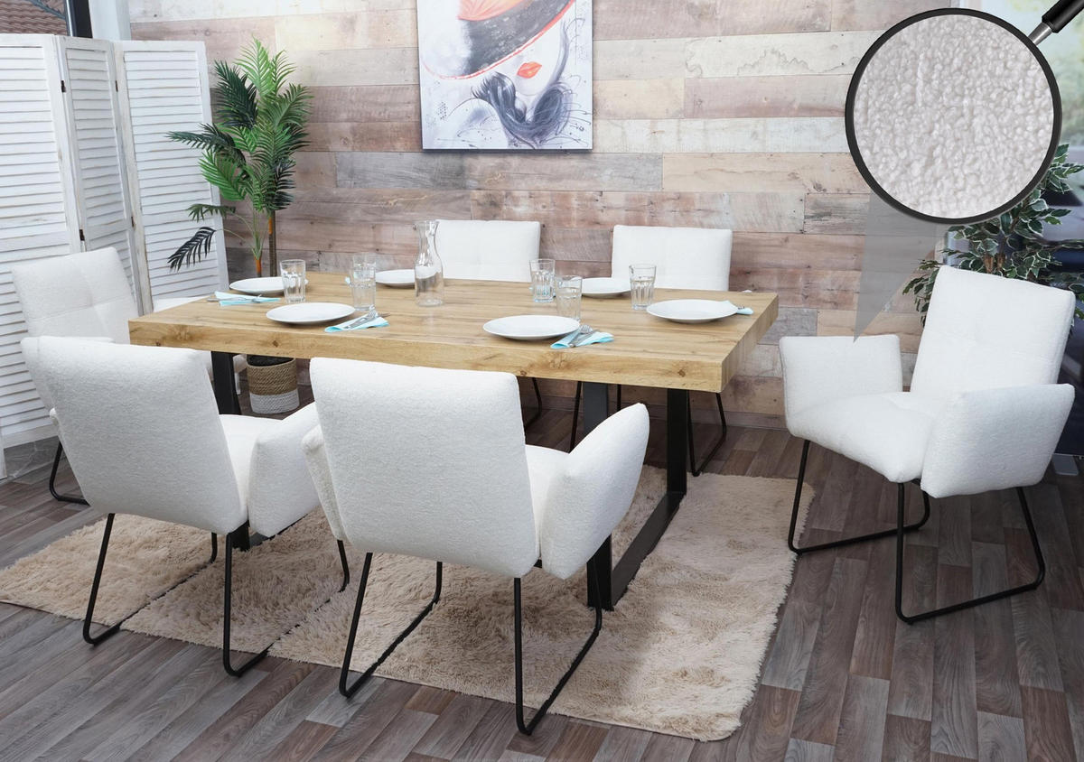 ESSZIMMERSTUHL Weiß 6er-Set - Weiß, Textil (79/87/52cm) - MCW