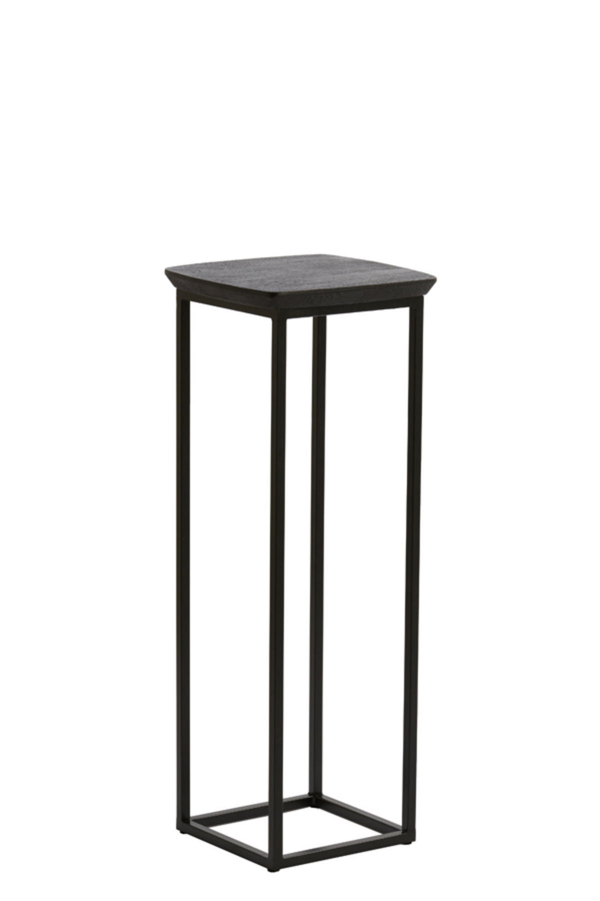 SÄULE Quenza Schwarz 35/35/100 cm - Schwarz, Metall (35/35/100cm) - Light & Living