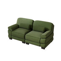 2-SITZER-SOFA modular mit Lendenkissen, DE-42659, Grün - Grün, Holz (194/94/88.5cm) - ComfortXL