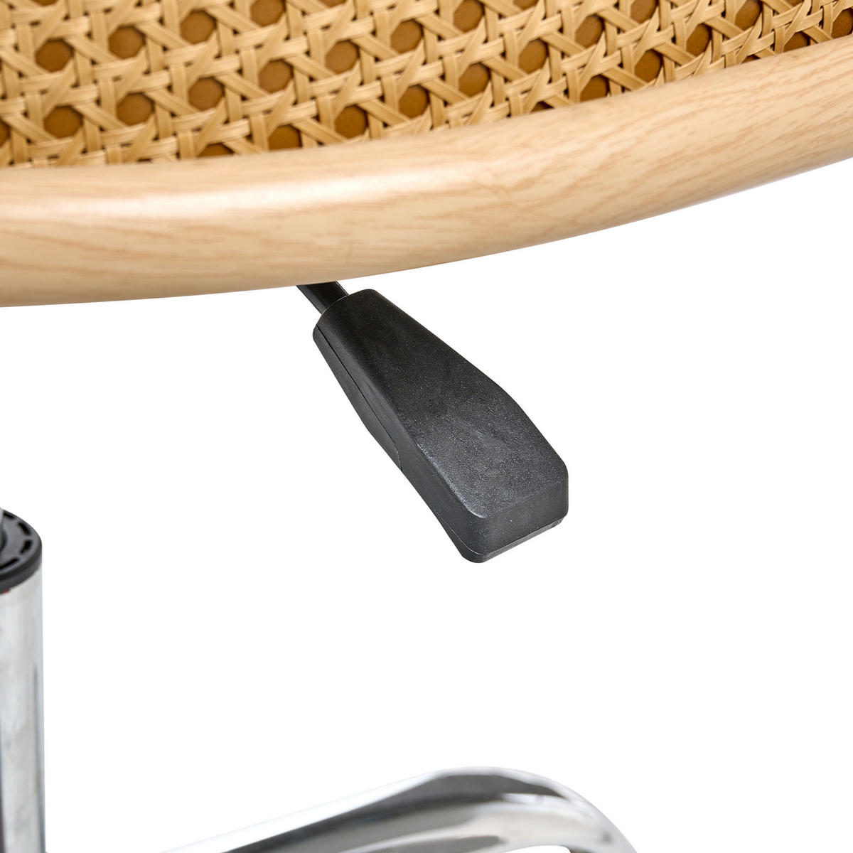 SCHREIBTISCHSTUHL Braun Baltimore - Silberfarben/Schwarz, Kunststoff (50/76/50cm) - Beliani