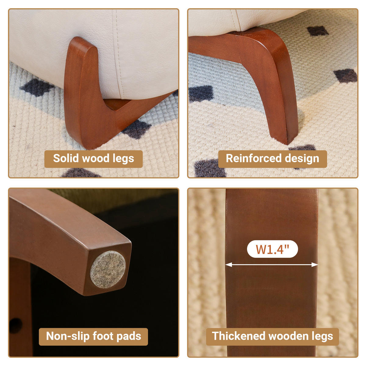 KŘESLO DO OBÝVÁKU Camel s čalouněným sedákem a dřevěnými nohami - světle hnědá, textil (86.9/69.9/72.1cm) - Urban Meuble