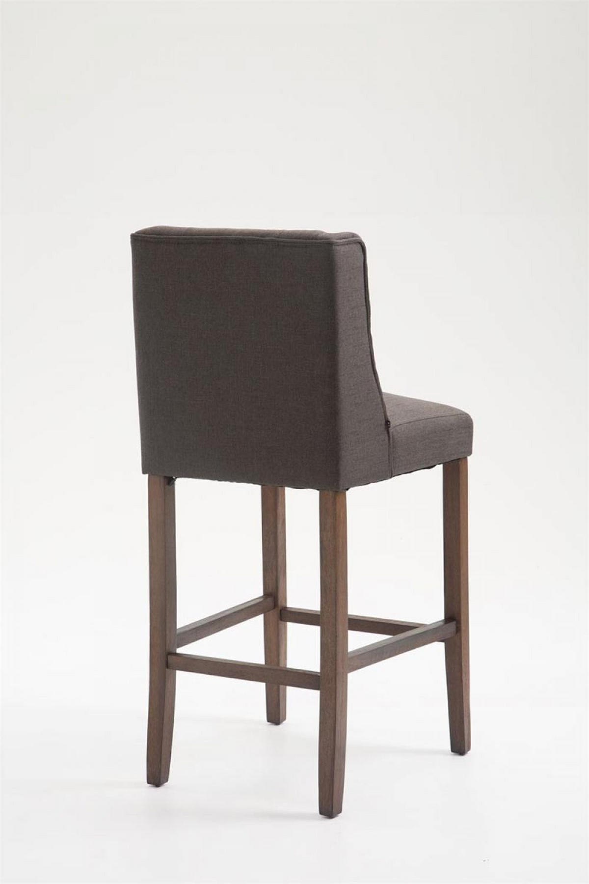 BARHOCKER Stoff dunkelgrau - Dunkelgrau, Holz/Textil (56/111/51cm) - CLP