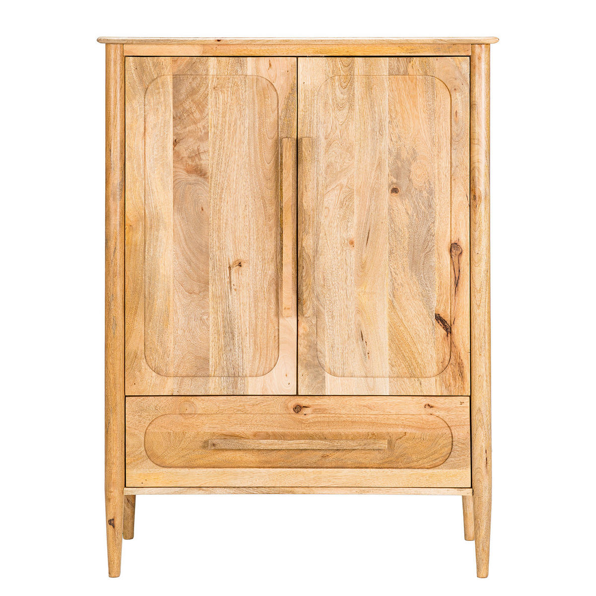 MASSIVES HIGHBOARD mit 2 Türen - Mango - Braun, Mangoholz/Holz (90/120/40cm) - home24