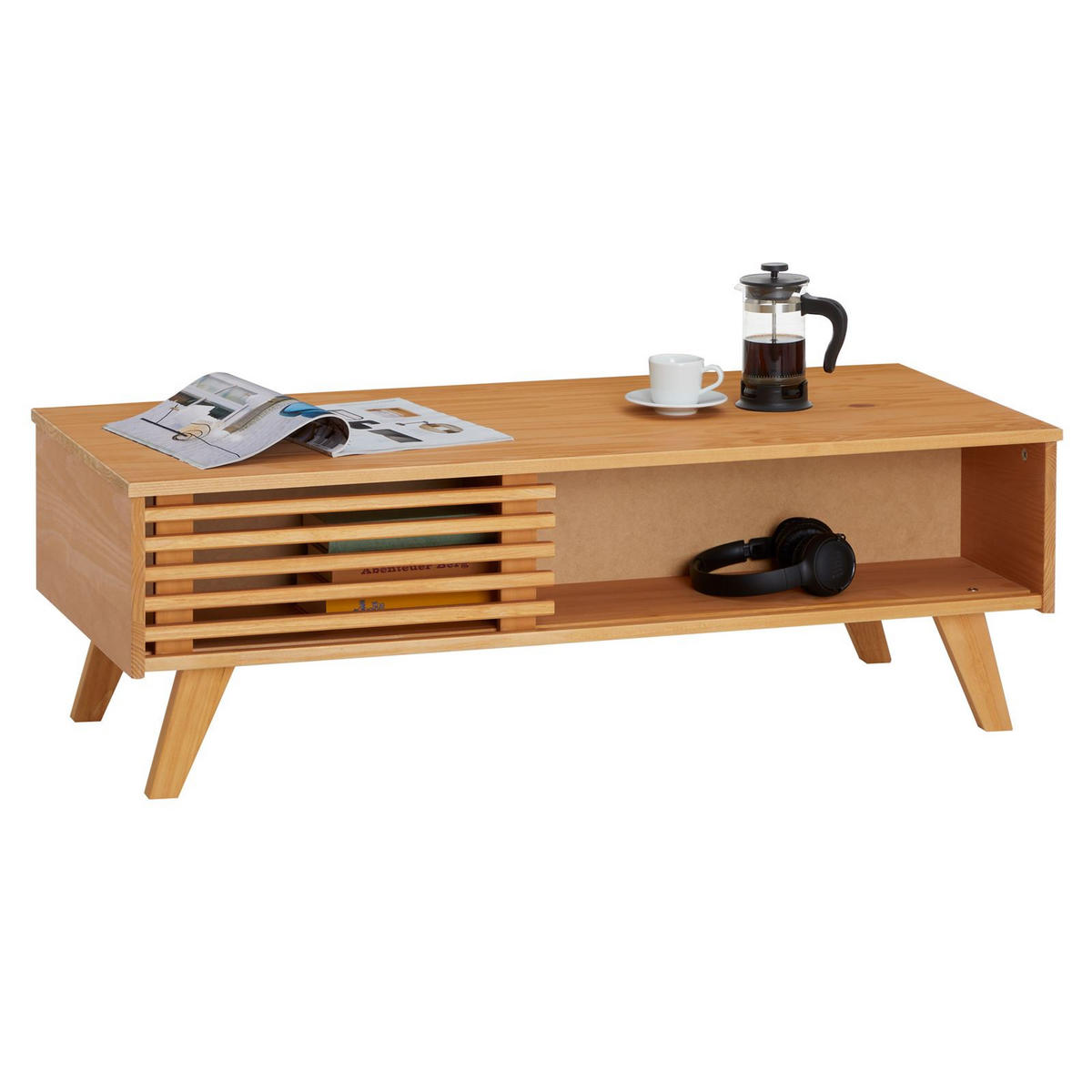 COUCHTISCH SEAN braun - Braun, Holz (47/110/36cm) - IDIMEX